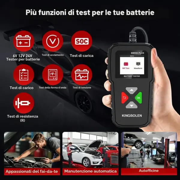 Kingbolen BM550 Plus - tester batteria con curva di tensione — 4 Kingbolen BM550 Plus - tester batteria con curva di tensione — 4
