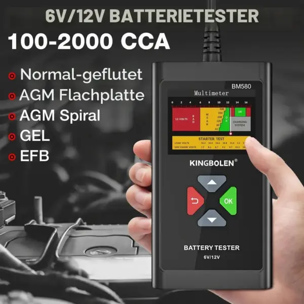 Kingbolen BM580 - Batterietester mit Farbdisplay — 2 Kingbolen BM580 - Batterietester mit Farbdisplay — 2