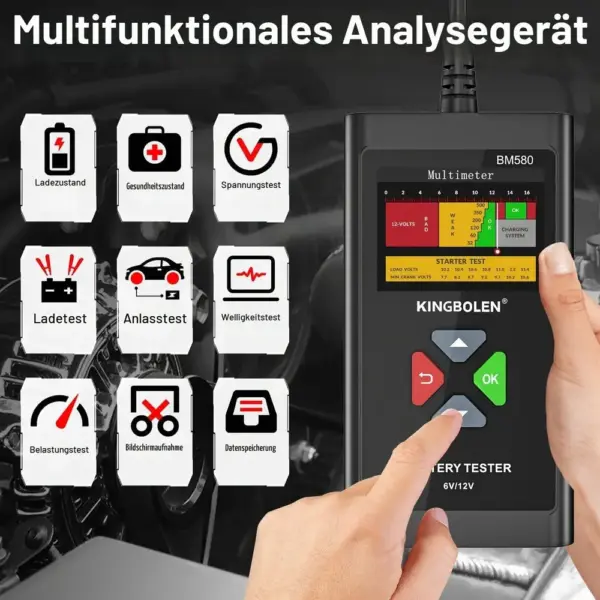 Kingbolen BM580 - Batterietester mit Farbdisplay — 3 Kingbolen BM580 - Batterietester mit Farbdisplay — 3