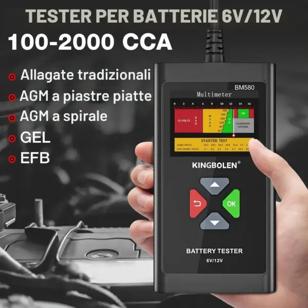 Kingbolen BM580 - tester batteria con display a colori — 2 Kingbolen BM580 - tester batteria con display a colori — 2