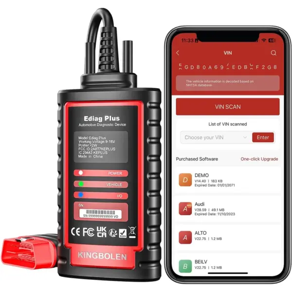 Kingbolen Ediag Plus - Bluetooth OBD2 scanner with ECU coding — 1 Kingbolen Ediag Plus - Bluetooth OBD2 scanner with ECU coding — 1