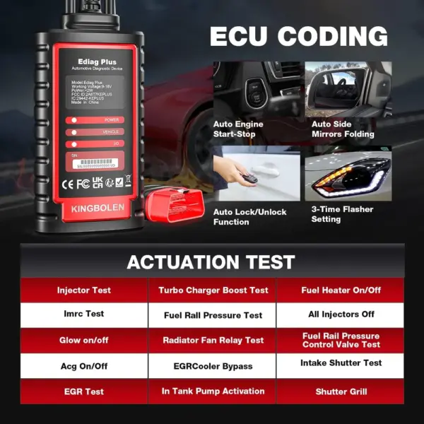 Kingbolen Ediag Plus - Bluetooth OBD2 scanner with ECU coding — 3 Kingbolen Ediag Plus - Bluetooth OBD2 scanner with ECU coding — 3