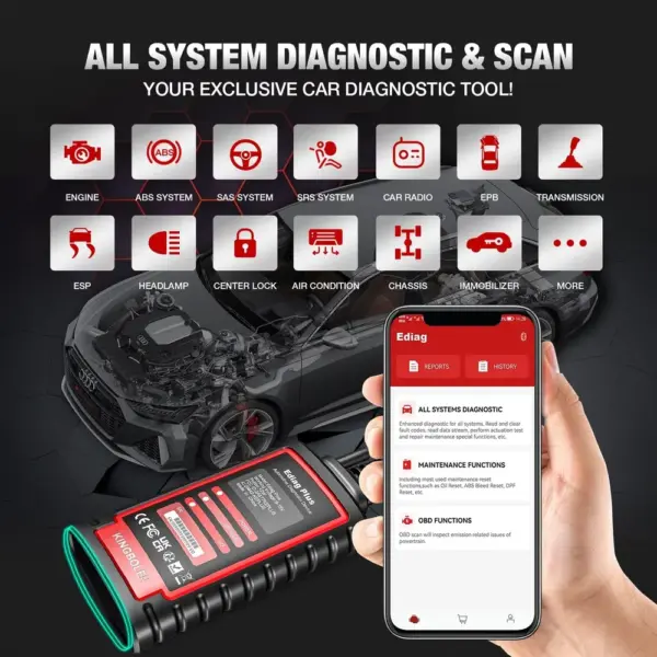 Kingbolen Ediag Plus - diagnosis Bluetooth con codificación ECU — 4 Kingbolen Ediag Plus - diagnosis Bluetooth con codificación ECU — 4
