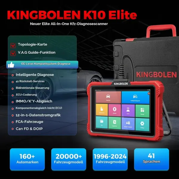 Kingbolen K10 Elite - Kfz-Diagnosegerät mit 10-Zoll-Display — 2 Kingbolen K10 Elite - Kfz-Diagnosegerät mit 10-Zoll-Display — 2