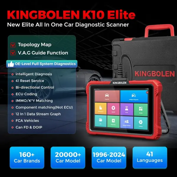 Kingbolen K10 Elite - 10-inch car diagnostic tool — 2 Kingbolen K10 Elite - 10-inch car diagnostic tool — 2
