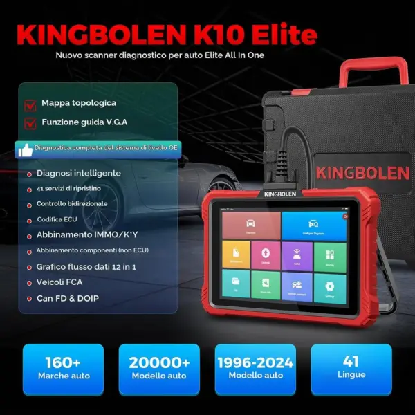 Kingbolen K10 Elite - strumento di diagnosi auto da 10 pollici — 2 Kingbolen K10 Elite - strumento di diagnosi auto da 10 pollici — 2