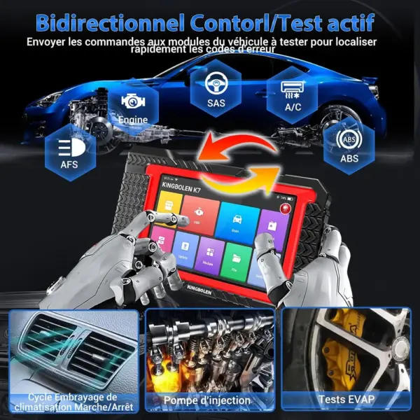 Kingbolen K7 - valise de diagnostic 7 pouces, mises à jour à vie — 3 Kingbolen K7 - valise de diagnostic 7 pouces, mises à jour à vie — 3