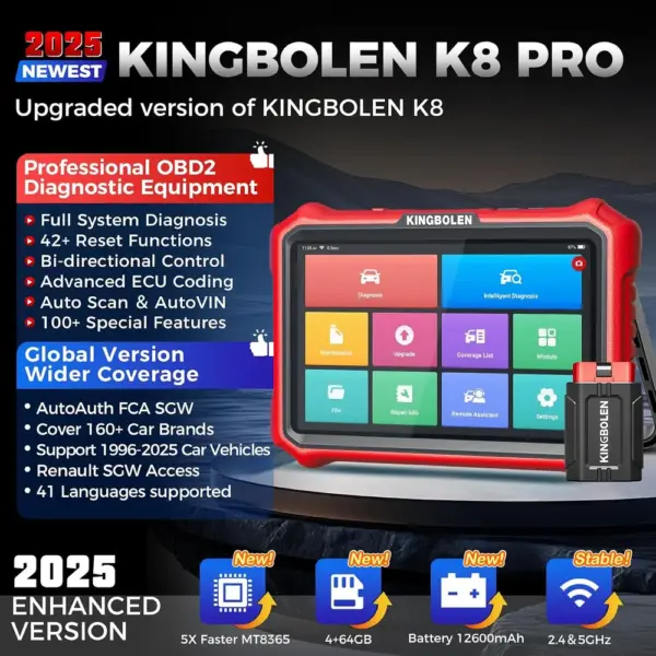 Kingbolen K8 Pro - wireless car diagnostic tool with lifetime updates — 2 Kingbolen K8 Pro - wireless car diagnostic tool with lifetime updates — 2