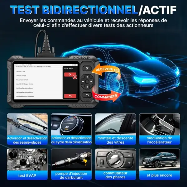 Kingbolen S6 Elite - valise de diagnostic 6,2 pouces tous systèmes — 3 Kingbolen S6 Elite - valise de diagnostic 6,2 pouces tous systèmes — 3