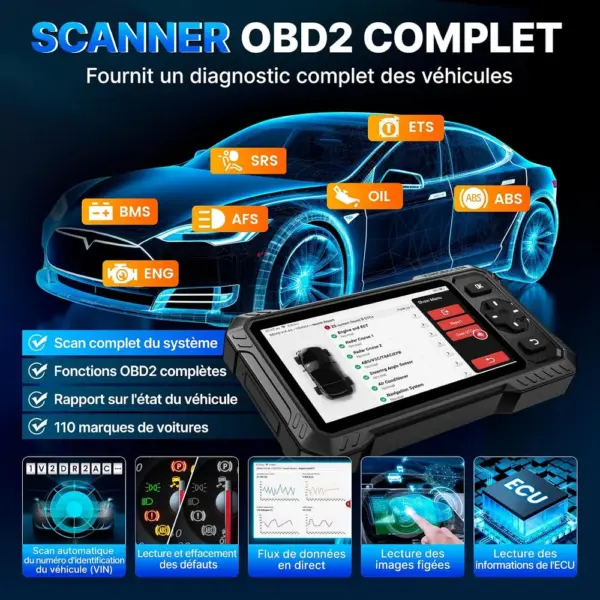 Kingbolen S6 Elite - valise de diagnostic 6,2 pouces tous systèmes — 4 Kingbolen S6 Elite - valise de diagnostic 6,2 pouces tous systèmes — 4