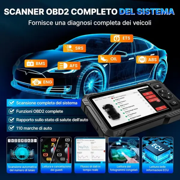 Kingbolen S6 Elite - strumento di diagnosi 6,2 pollici per tutti i sistemi — 4 Kingbolen S6 Elite - strumento di diagnosi 6,2 pollici per tutti i sistemi — 4