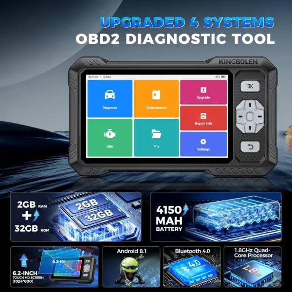 Kingbolen S608 - 4-system OBD2 scanner with active tests — 3 Kingbolen S608 - 4-system OBD2 scanner with active tests — 3