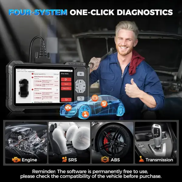 Kingbolen S608 - 4-system OBD2 scanner with active tests — 4 Kingbolen S608 - 4-system OBD2 scanner with active tests — 4