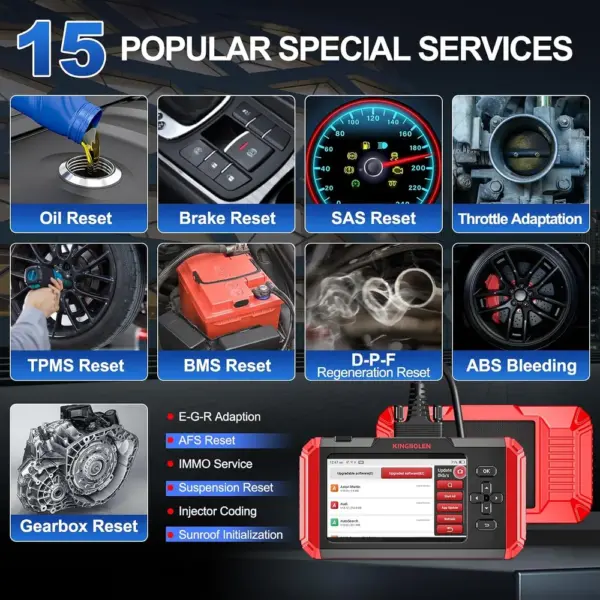 Kingbolen S800 - Diagnosegerät für 4 Systeme und 15 Services — 3 Kingbolen S800 - Diagnosegerät für 4 Systeme und 15 Services — 3
