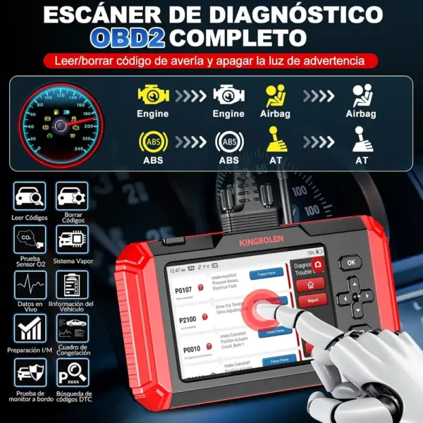 Kingbolen S800 - máquina de diagnosis de 4 sistemas y 15 servicios — 4 Kingbolen S800 - máquina de diagnosis de 4 sistemas y 15 servicios — 4