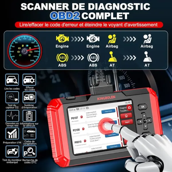 Kingbolen S800 - outil de diagnostic 4 systèmes et 15 services — 4 Kingbolen S800 - outil de diagnostic 4 systèmes et 15 services — 4
