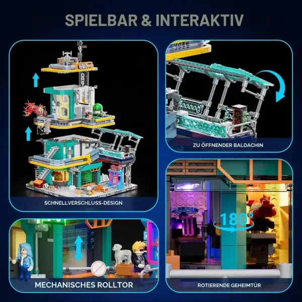LUMIBRICKS Cyberpunk Apartment - Modulares Wohnhaus mit 21 Lichteffekten — 4 LUMIBRICKS Cyberpunk Apartment - Modulares Wohnhaus mit 21 Lichteffekten — 4