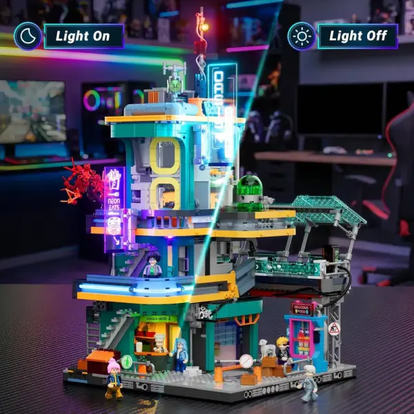 LUMIBRICKS Cyberpunk Apartment - Modulares Wohnhaus mit 21 Lichteffekten — 5 LUMIBRICKS Cyberpunk Apartment - Modulares Wohnhaus mit 21 Lichteffekten — 5