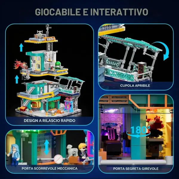 LUMIBRICKS Appartamento cyberpunk - edificio residenziale modulare con 21 effetti di luce — 4 LUMIBRICKS Appartamento cyberpunk - edificio residenziale modulare con 21 effetti di luce — 4