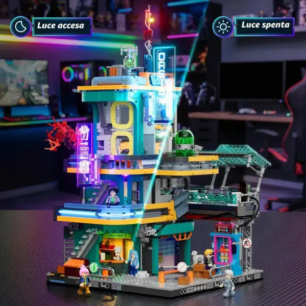 LUMIBRICKS Appartamento cyberpunk - edificio residenziale modulare con 21 effetti di luce — 5 LUMIBRICKS Appartamento cyberpunk - edificio residenziale modulare con 21 effetti di luce — 5