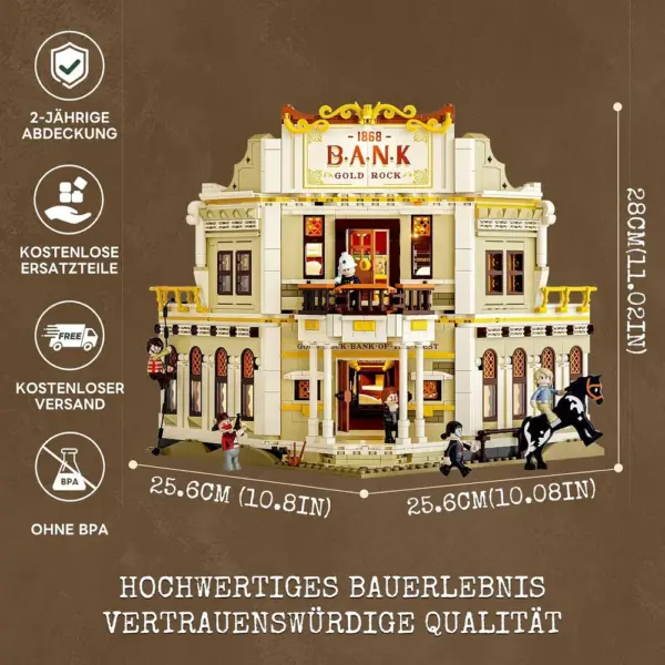 LUMIBRICKS Western Bank Heist - Wildwest-Bank mit 11 LED und Tresor — 5 LUMIBRICKS Western Bank Heist - Wildwest-Bank mit 11 LED und Tresor — 5