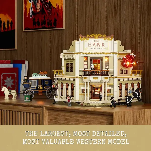 LUMIBRICKS Western Bank Heist - Wild West building set with 11 LED lights, 2,875 pieces — 2 LUMIBRICKS Western Bank Heist - Wild West building set with 11 LED lights, 2,875 pieces — 2