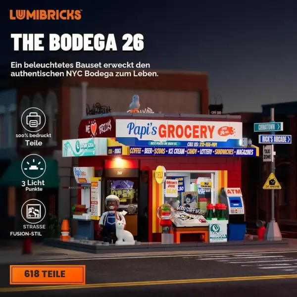 LUMIBRICKS The Bodega - New Yorker Eckladen mit Beleuchtung — 2 LUMIBRICKS The Bodega - New Yorker Eckladen mit Beleuchtung — 2