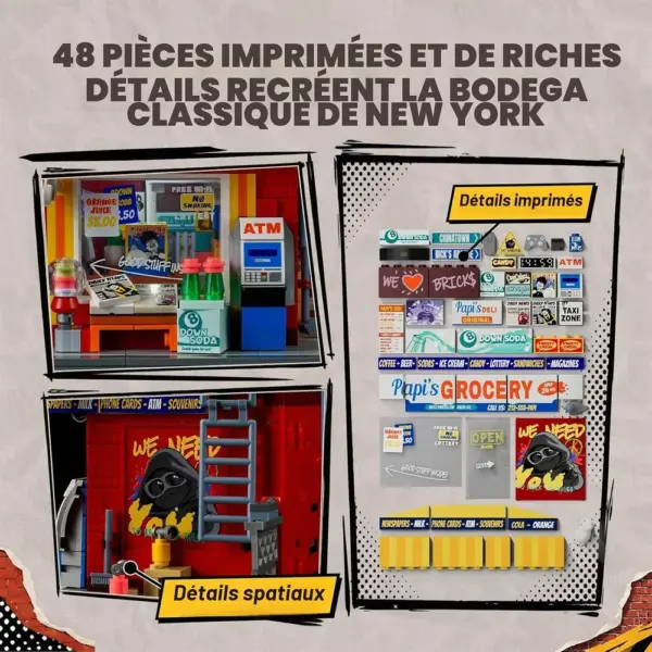 LUMIBRICKS La Bodega - Épicerie de quartier new-yorkaise à construire avec éclairage LED, 618 pièces — 4 LUMIBRICKS La Bodega - Épicerie de quartier new-yorkaise à construire avec éclairage LED, 618 pièces — 4