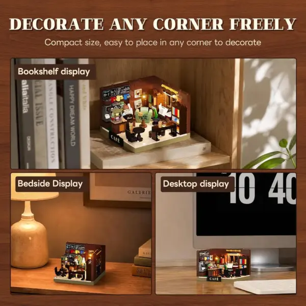 LUMIBRICKS Book Café Box - Mini modular building set with warm LED lighting, 436 pieces — 3 LUMIBRICKS Book Café Box - Mini modular building set with warm LED lighting, 436 pieces — 3