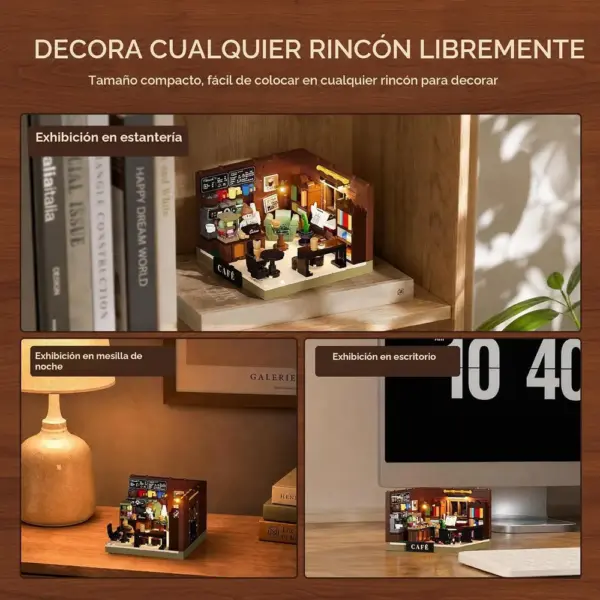 LUMIBRICKS Book-Café Box - Mini café librería iluminado de 16 × 16 — 3 LUMIBRICKS Book-Café Box - Mini café librería iluminado de 16 × 16 — 3