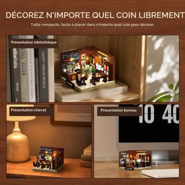 LUMIBRICKS Book-Café Box - Mini café-librairie à construire avec éclairage LED, 436 pièces — 5 LUMIBRICKS Book-Café Box - Mini café-librairie à construire avec éclairage LED, 436 pièces — 5