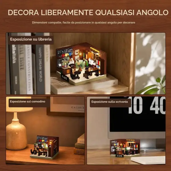 LUMIBRICKS Book-Café Box - mini caffè libreria illuminato su base 16 x 16 — 3 LUMIBRICKS Book-Café Box - mini caffè libreria illuminato su base 16 x 16 — 3