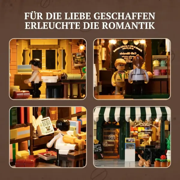 LUMIBRICKS Book Café - Town Life coffee house building set with LED lights, 1,718 pieces — 3 LUMIBRICKS Book Café - Town Life coffee house building set with LED lights, 1,718 pieces — 3
