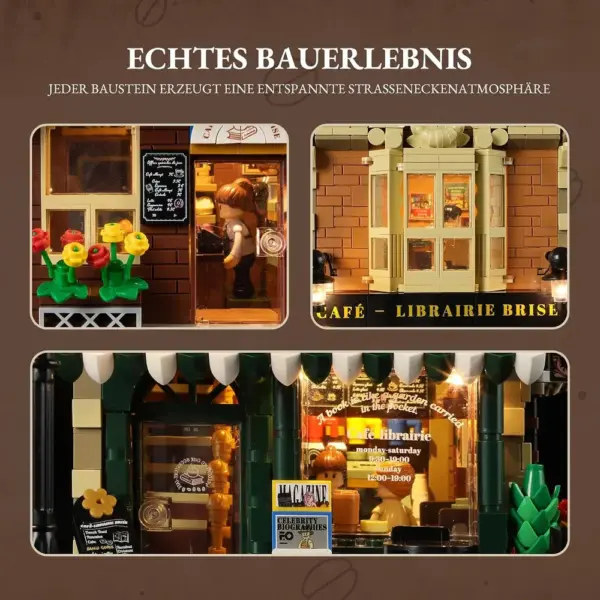 LUMIBRICKS Book Café - Town Life coffee house building set with LED lights, 1,718 pieces — 4 LUMIBRICKS Book Café - Town Life coffee house building set with LED lights, 1,718 pieces — 4