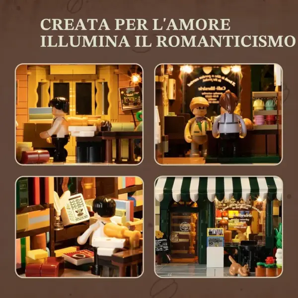 LUMIBRICKS Book Café - caffè e libreria modulare con 10 punti luce — 3 LUMIBRICKS Book Café - caffè e libreria modulare con 10 punti luce — 3