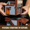 LUMIBRICKS Sheriff’s Office - Wild West modular building set with 7 LED lights, 1,240 pieces — 3 LUMIBRICKS Sheriff’s Office - Wild West modular building set with 7 LED lights, 1,240 pieces — 3