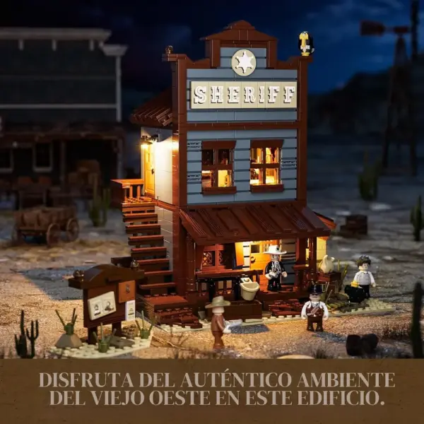 LUMIBRICKS Oficina del sheriff - Edificio del Viejo Oeste con lámparas de aceite iluminadas — 5 LUMIBRICKS Oficina del sheriff - Edificio del Viejo Oeste con lámparas de aceite iluminadas — 5
