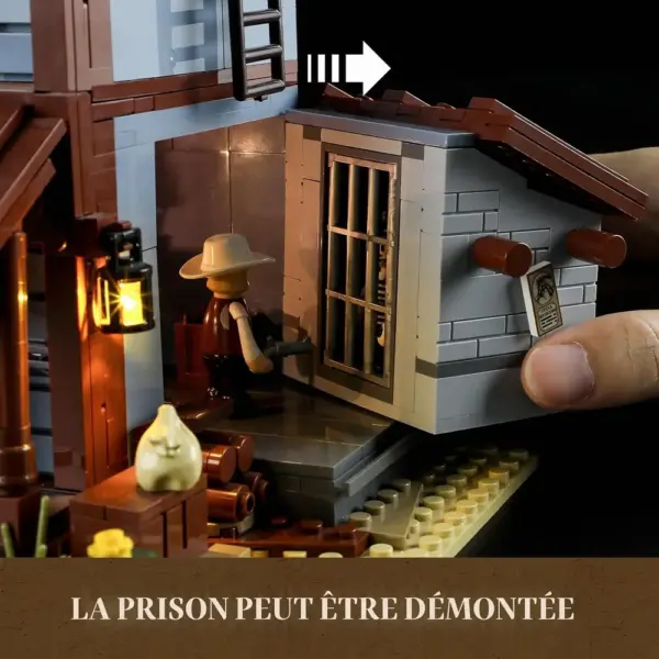 LUMIBRICKS Bureau du shérif - Bâtiment du Far West à construire avec lampes à huile éclairées, 1 240 pièces — 5 LUMIBRICKS Bureau du shérif - Bâtiment du Far West à construire avec lampes à huile éclairées, 1 240 pièces — 5