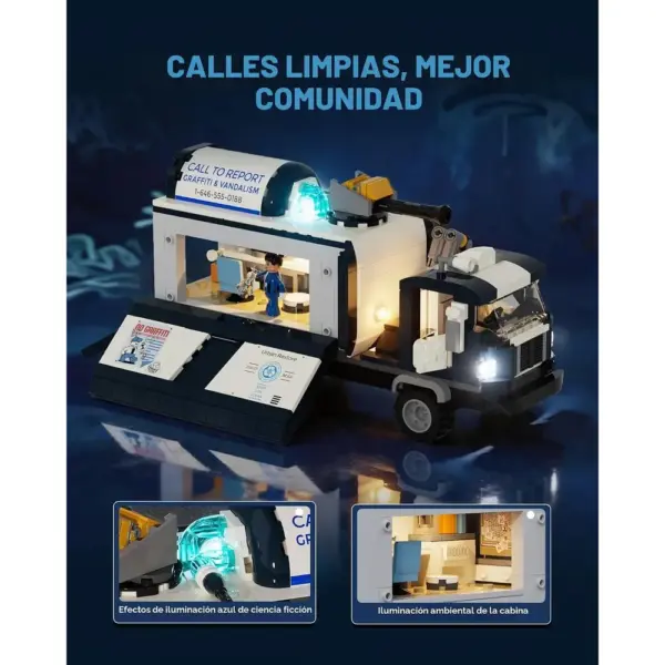 LUMIBRICKS Cleaning Squad - Vehículo de limpieza con brazo robótico y limpiador de alta presión — 2 LUMIBRICKS Cleaning Squad - Vehículo de limpieza con brazo robótico y limpiador de alta presión — 2