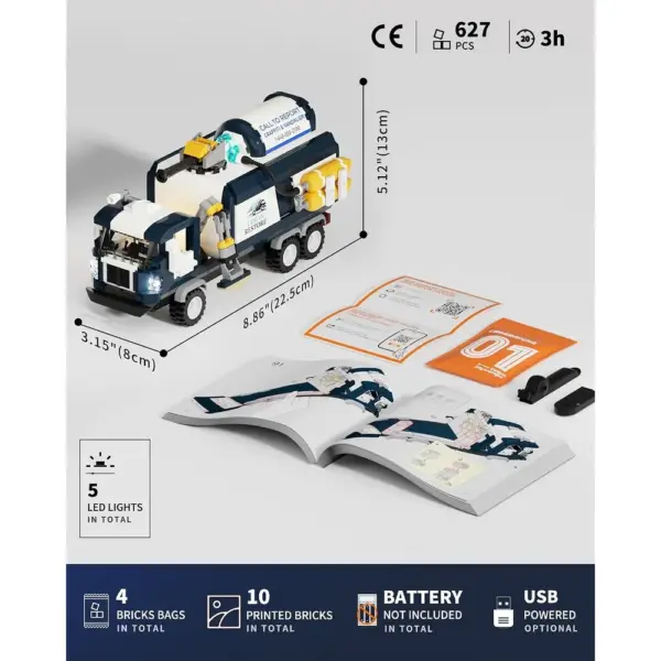 LUMIBRICKS Équipe nettoyage - Véhicule urbain américain à construire avec éclairage LED, 627 pièces — 2 LUMIBRICKS Équipe nettoyage - Véhicule urbain américain à construire avec éclairage LED, 627 pièces — 2