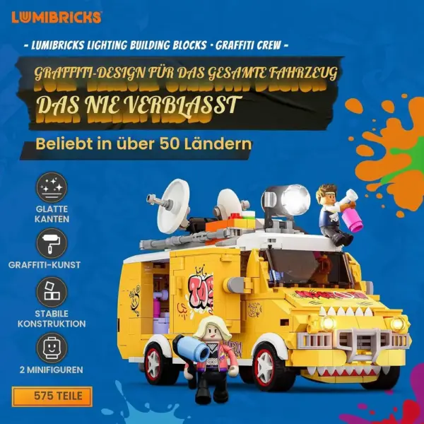 LUMIBRICKS Graffiti Crew - Street-Art-Truck mit LED-Beleuchtung — 3 LUMIBRICKS Graffiti Crew - Street-Art-Truck mit LED-Beleuchtung — 3