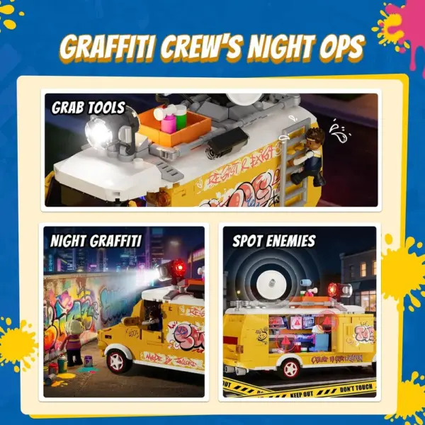 LUMIBRICKS Graffiti Crew - Street Fusion graffiti truck with LED lighting, 575 pieces — 5 LUMIBRICKS Graffiti Crew - Street Fusion graffiti truck with LED lighting, 575 pieces — 5