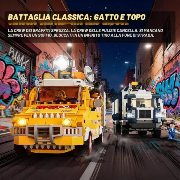 LUMIBRICKS Graffiti Crew - furgone della street art con 5 punti luce LED — 4 LUMIBRICKS Graffiti Crew - furgone della street art con 5 punti luce LED — 4