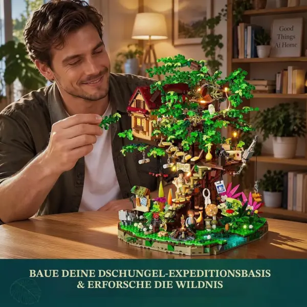 LUMIBRICKS Explorer Treehouse - Regenwald-Baumhaus mit LED und Geheimhöhle — 3 LUMIBRICKS Explorer Treehouse - Regenwald-Baumhaus mit LED und Geheimhöhle — 3