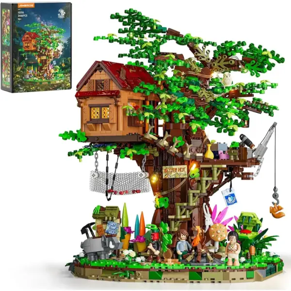 LUMIBRICKS Casa sull’albero dell’esploratore - base nella giungla con luci e cielo stellato — 1 LUMIBRICKS Casa sull’albero dell’esploratore - base nella giungla con luci e cielo stellato — 1