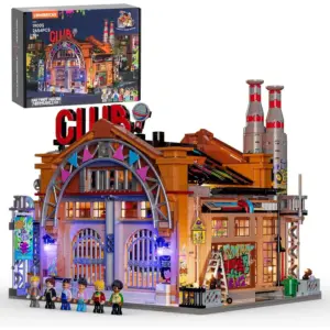 LUMIBRICKS Factory House of Music - Street Fusion music club building set, 2,654 pieces — 1