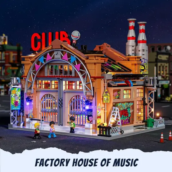 LUMIBRICKS La Fabrique musicale - Club de musique modulaire à construire, 2 654 pièces et 24 LED — 2 LUMIBRICKS La Fabrique musicale - Club de musique modulaire à construire, 2 654 pièces et 24 LED — 2