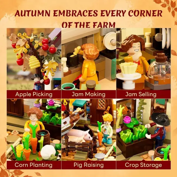 LUMIBRICKS Autumn Farmhouse - Halloween farm building set with glowing pumpkin, 1,557 pieces — 4 LUMIBRICKS Autumn Farmhouse - Halloween farm building set with glowing pumpkin, 1,557 pieces — 4