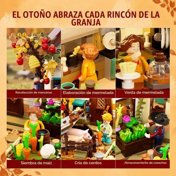 LUMIBRICKS Granja de otoño - Granja europea de Halloween con calabaza luminosa — 4 LUMIBRICKS Granja de otoño - Granja europea de Halloween con calabaza luminosa — 4