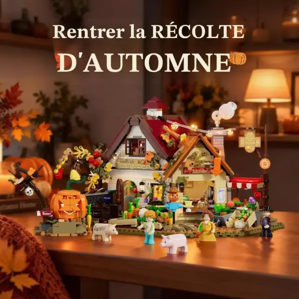 LUMIBRICKS Ferme d’automne - Ferme de récolte à construire avec éclairage LED, 1 557 pièces — 4 LUMIBRICKS Ferme d’automne - Ferme de récolte à construire avec éclairage LED, 1 557 pièces — 4